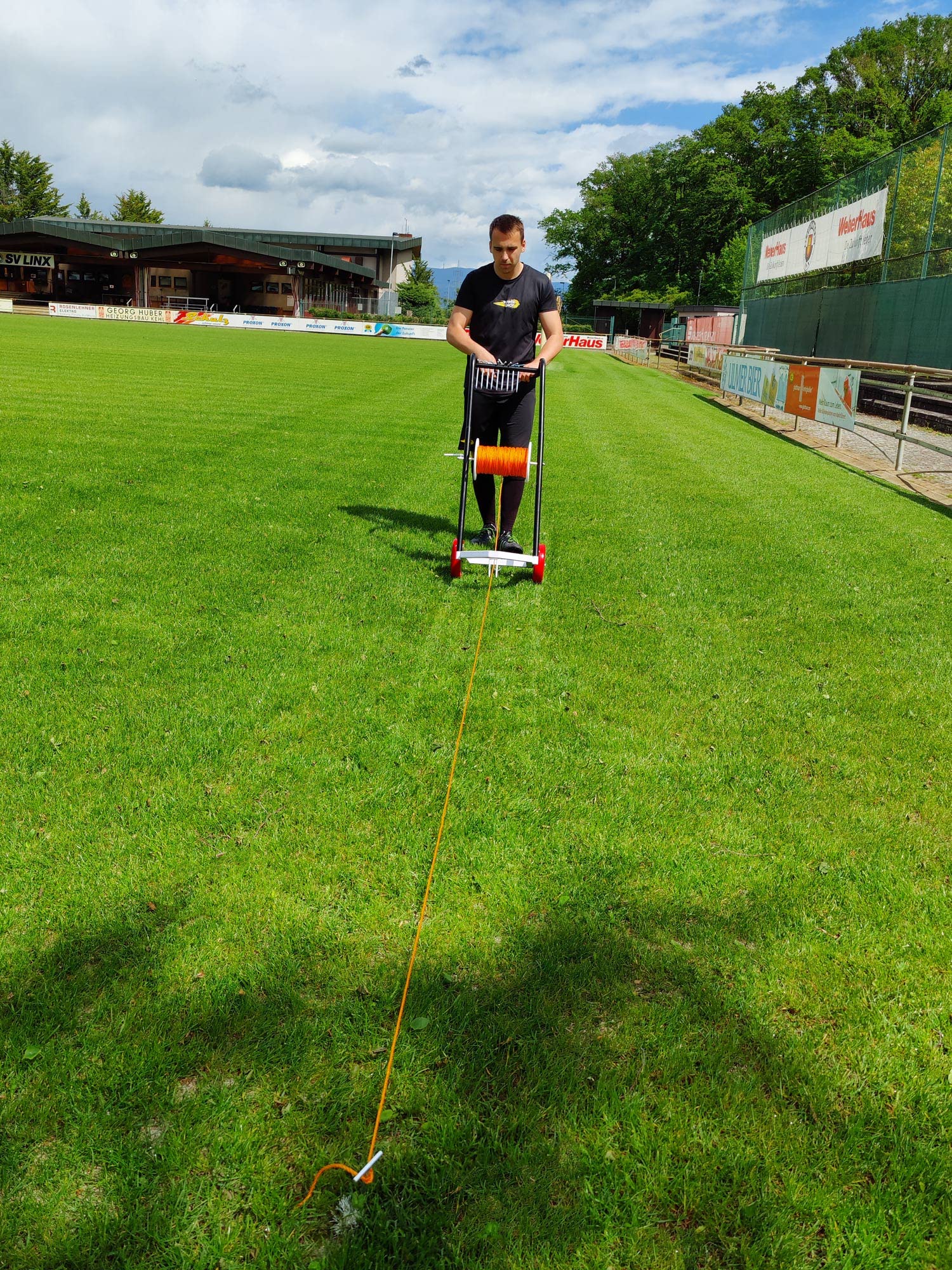 POWERSHOT Cordeau de traçage de Terrain Aide au traçage des Lignes de Terrain de Foot - Machine de traçage
