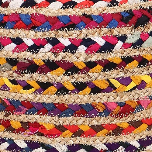 Miniatura 5 de REDEARTH Taburete de pie hecho a mano de madera con 4 patas para sala de estar, dormitorio, guardería, habitación de los niños, patio, gimnasio 100%