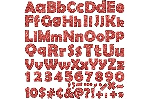 Qyeahkj 260Pcs Glitter Red Letters for Bulletin Board 4” Letter Combo Pack Set