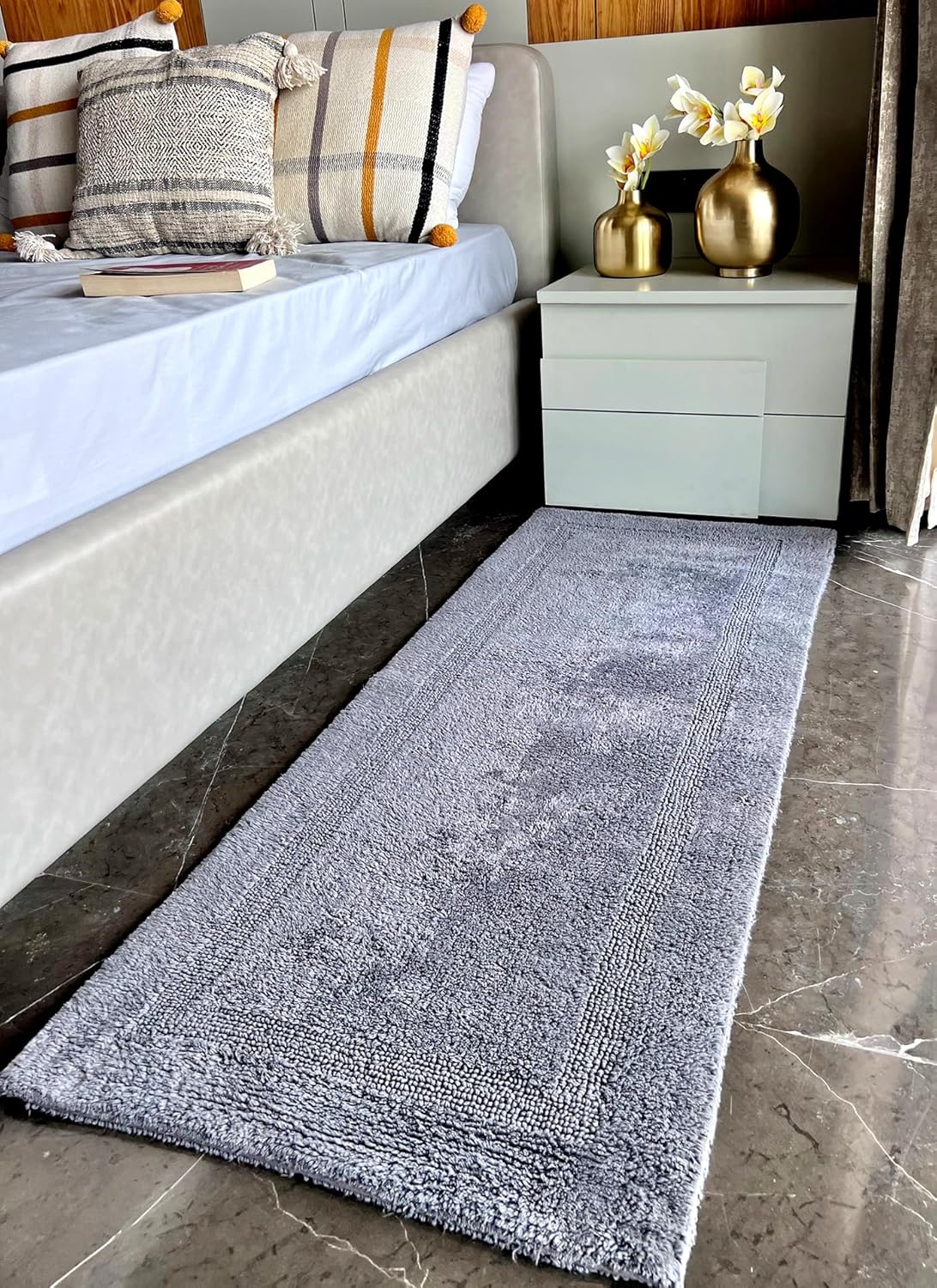 Amazon.com: KEMA Reversible Bathmat 24 x 60 inches, 100% Cotton ...