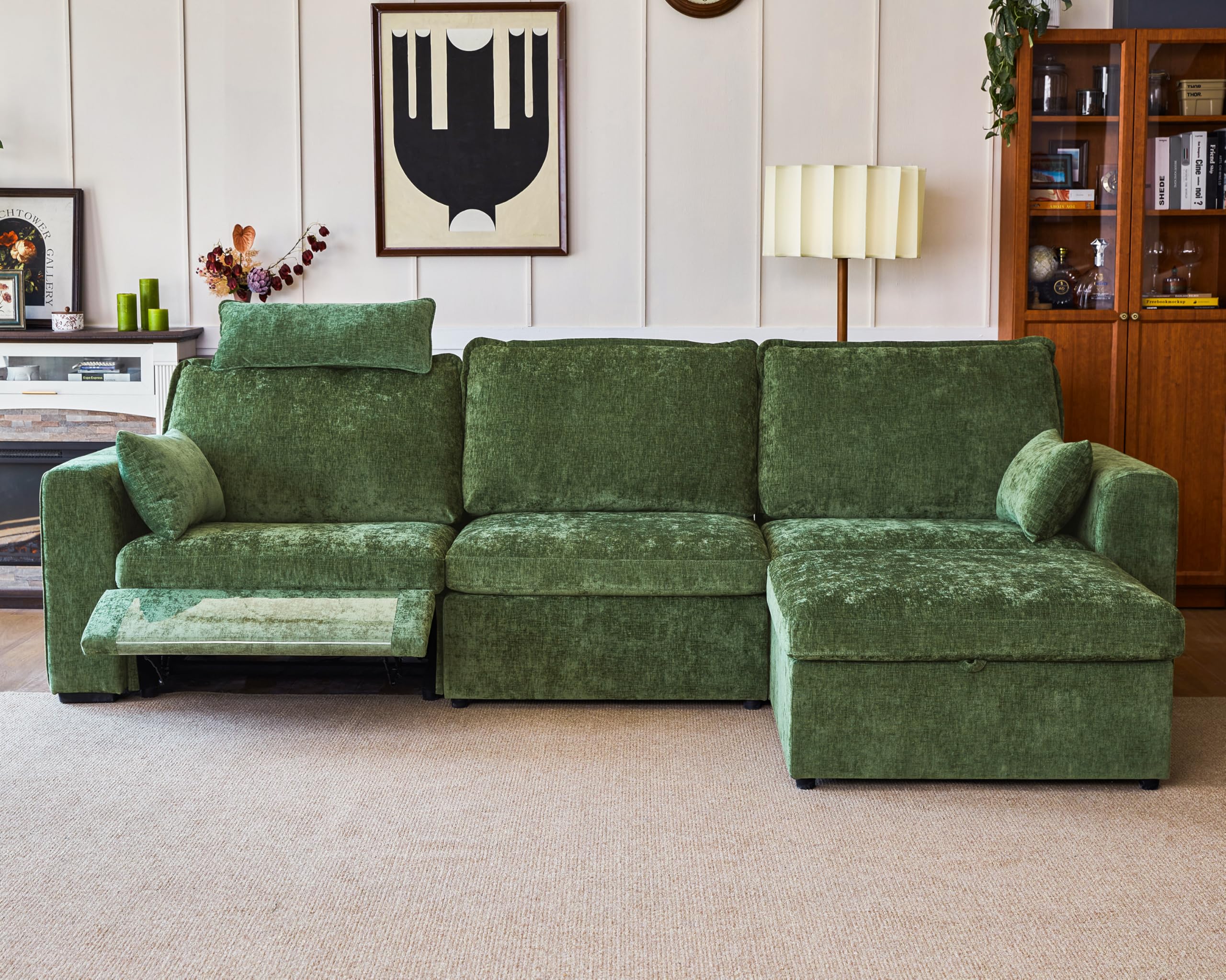 Bedeep 124.8 Oversized Power Recliner Sofa