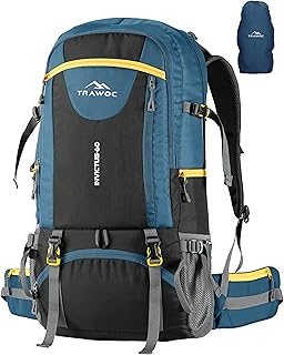 TRAWOC INVICTUS 60L Travel Backpack Hiking Trekking Bag Camping Rucksack for Men & Women with Rain Cover/Shoe Compartment ... Price In India