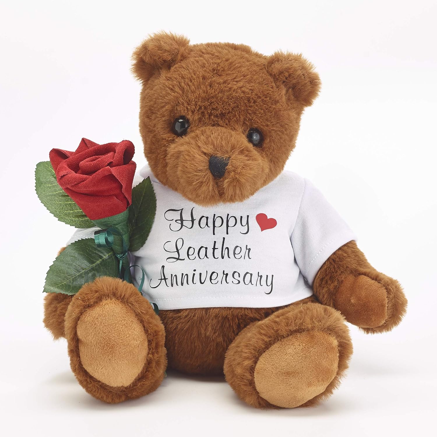 Happy 18th Wedding Anniversary Teddy Bear with Sunflower Gift