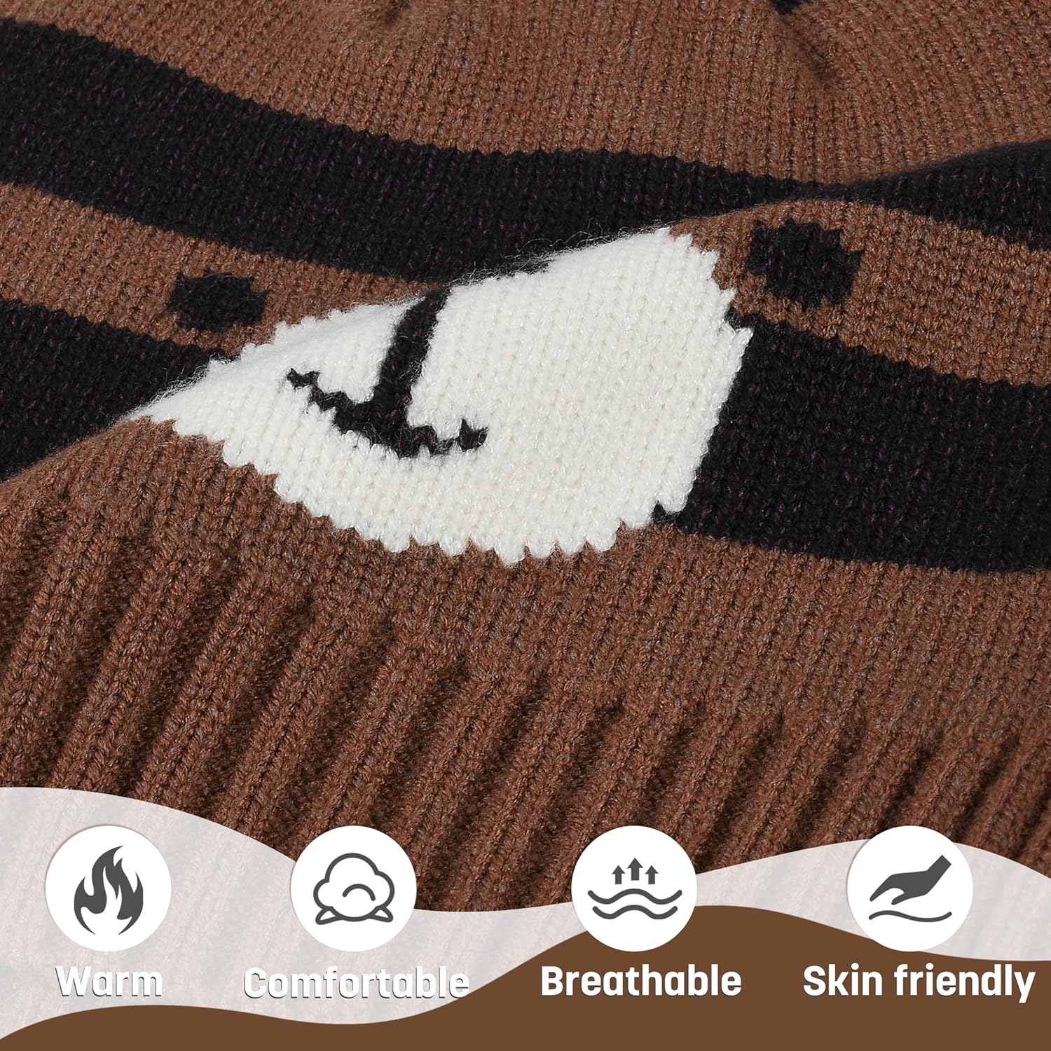 Catalonia Kids Knit Hats, Warm Toddler Winter Hats, Cute Beanies Hat Cap for Boys Girls Aged 6-10, Gifts Idea For Christmas - Image 4