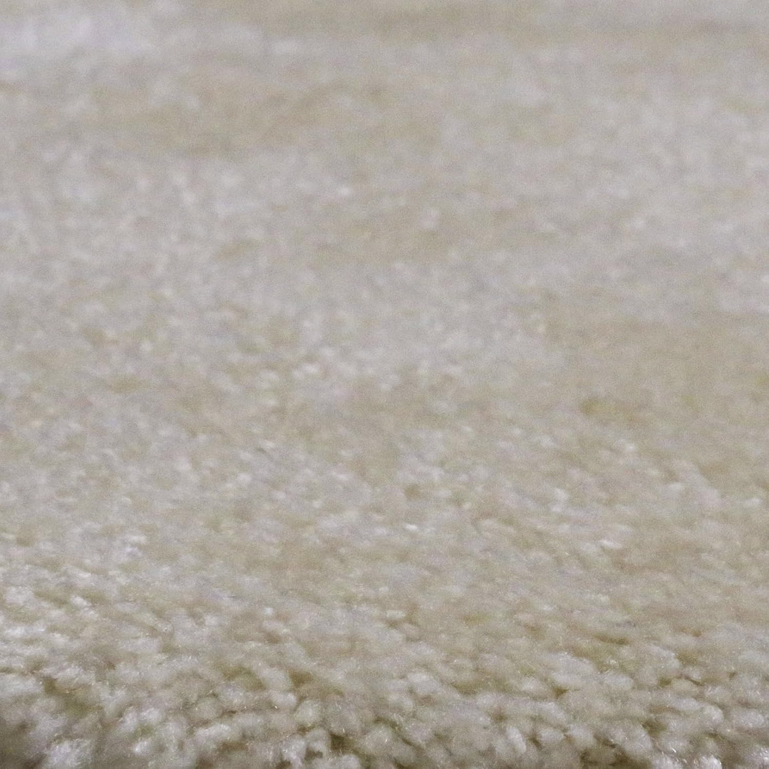 Maples Rugs Cloud Bath 20" x 21.5" Contour Non Slip Toilet Rug [Made in USA] Machine Washable Soft Bath Mat, Fresh Ivory