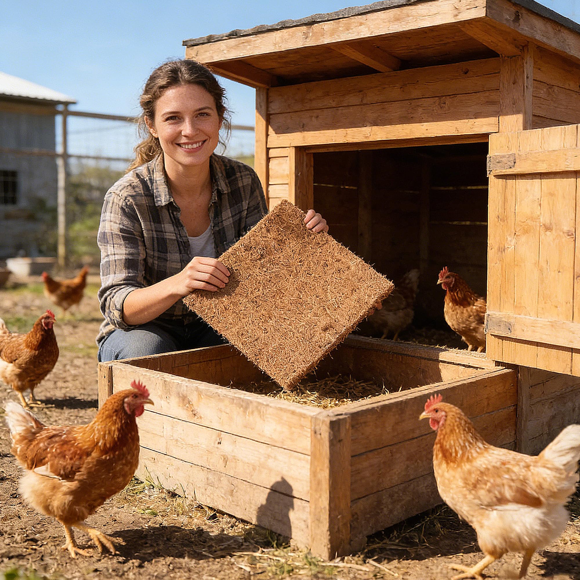 Fodere Nido per Deposizione Uova, Cuscinetti per Galline, Lavabili, Riutilizzabili, 10 Pezzi