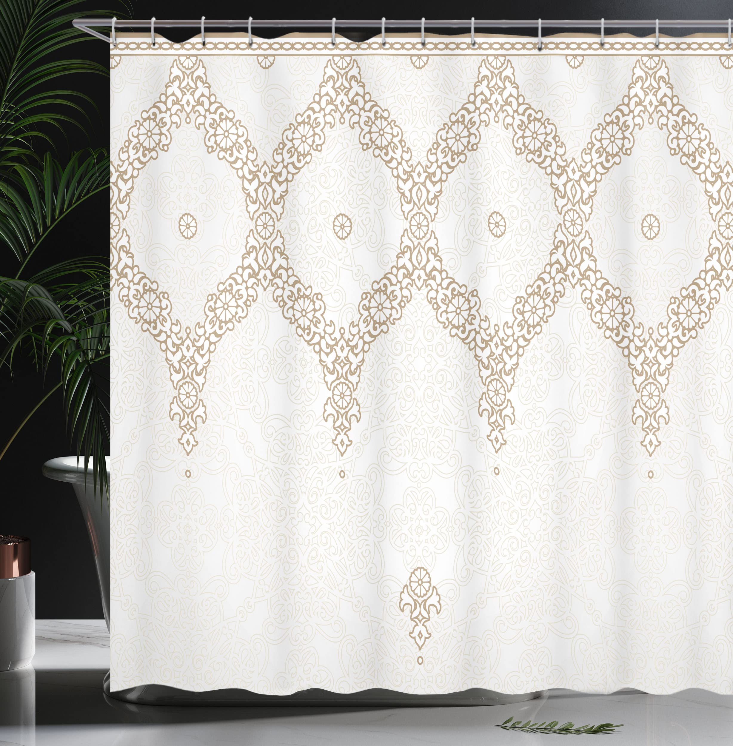 Rideau De Douche ABAKUHAUS 120x180cm - Motif Forêt Rayons De Soleil