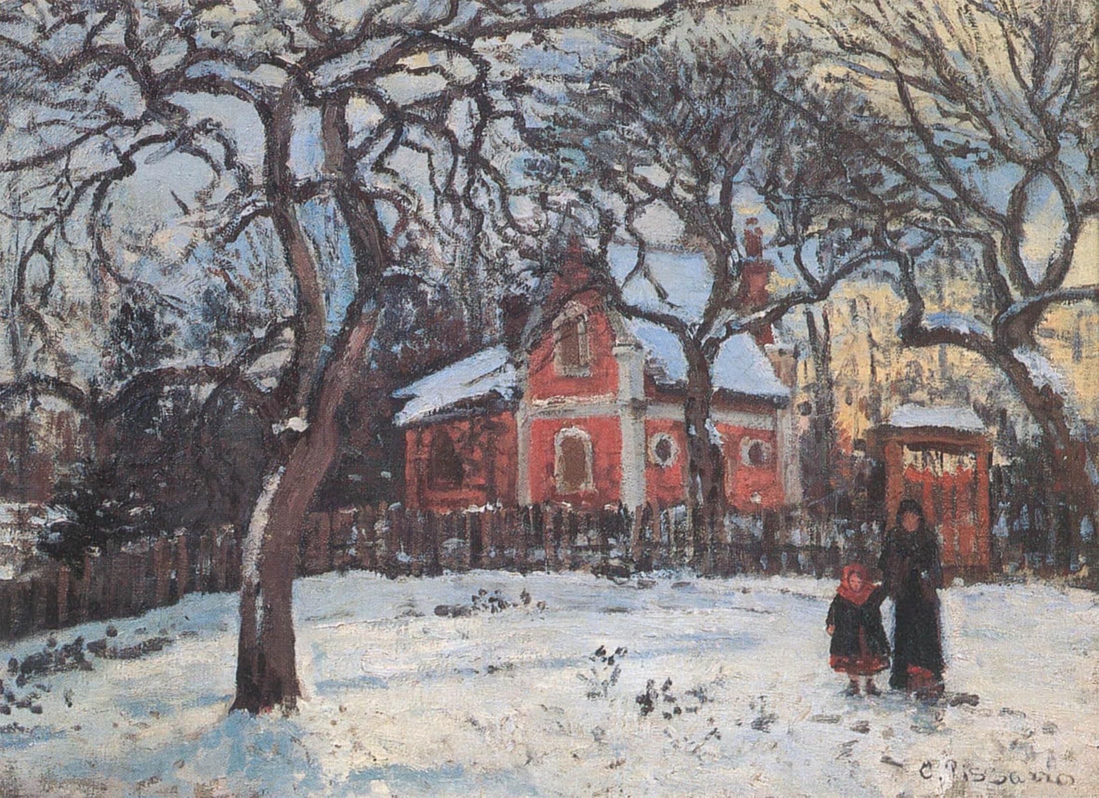 POSTERIIk Famous Modern Artwork Art Mural Châtaigniers À Louveciennes by Camille Jacob Pissarro Oil Paintings Pictures for Home Decor 60x90cm