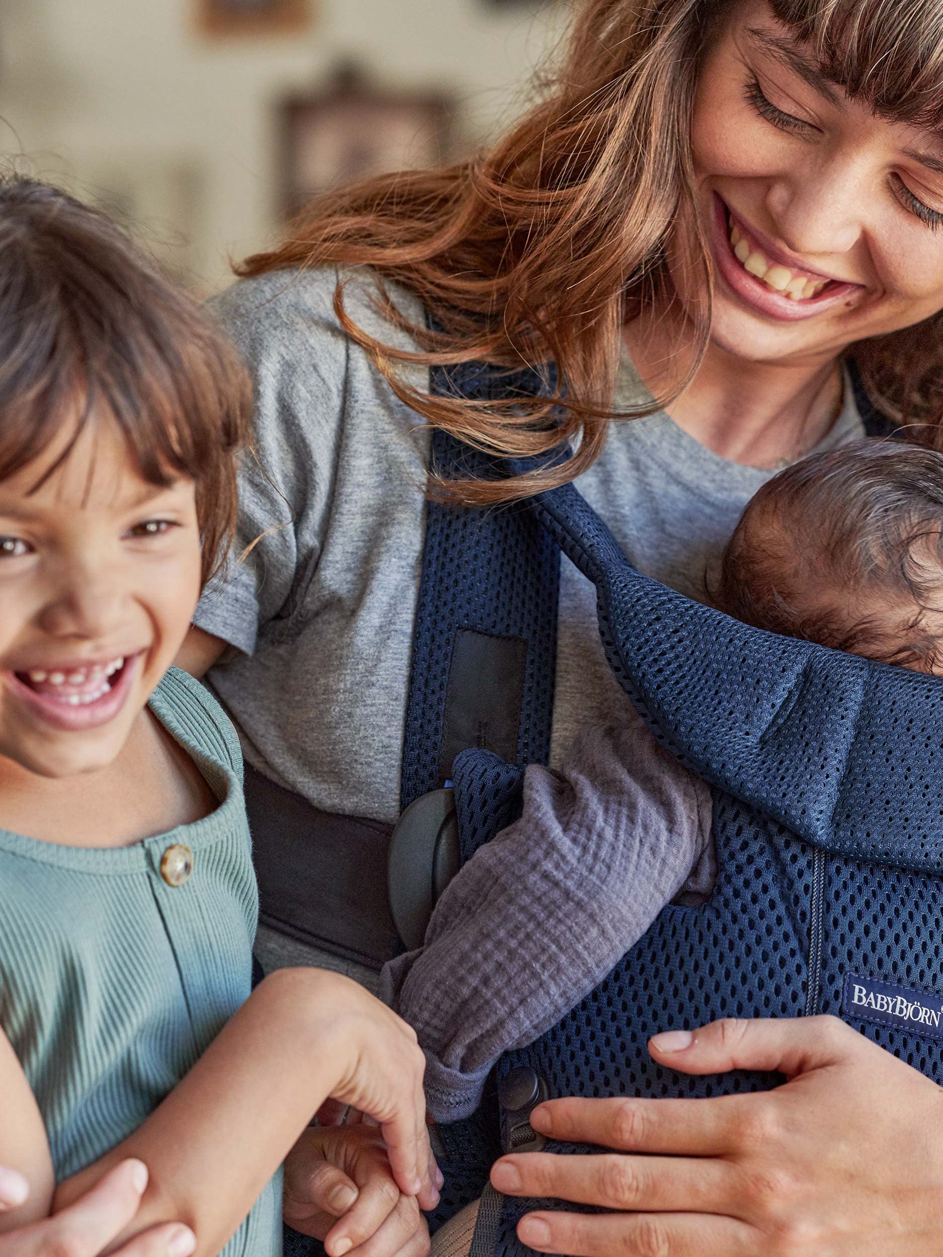 BabyBjörn Marsupio Move Mesh 3D, Blu navy