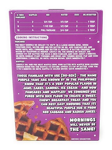 Miniatura 2 de Trader Joe's - Mezcla para panqueques y waffles Ube Mochi, sin gluten, peso neto de 13.3 onzas (13.30 oz) - Paquete de 2