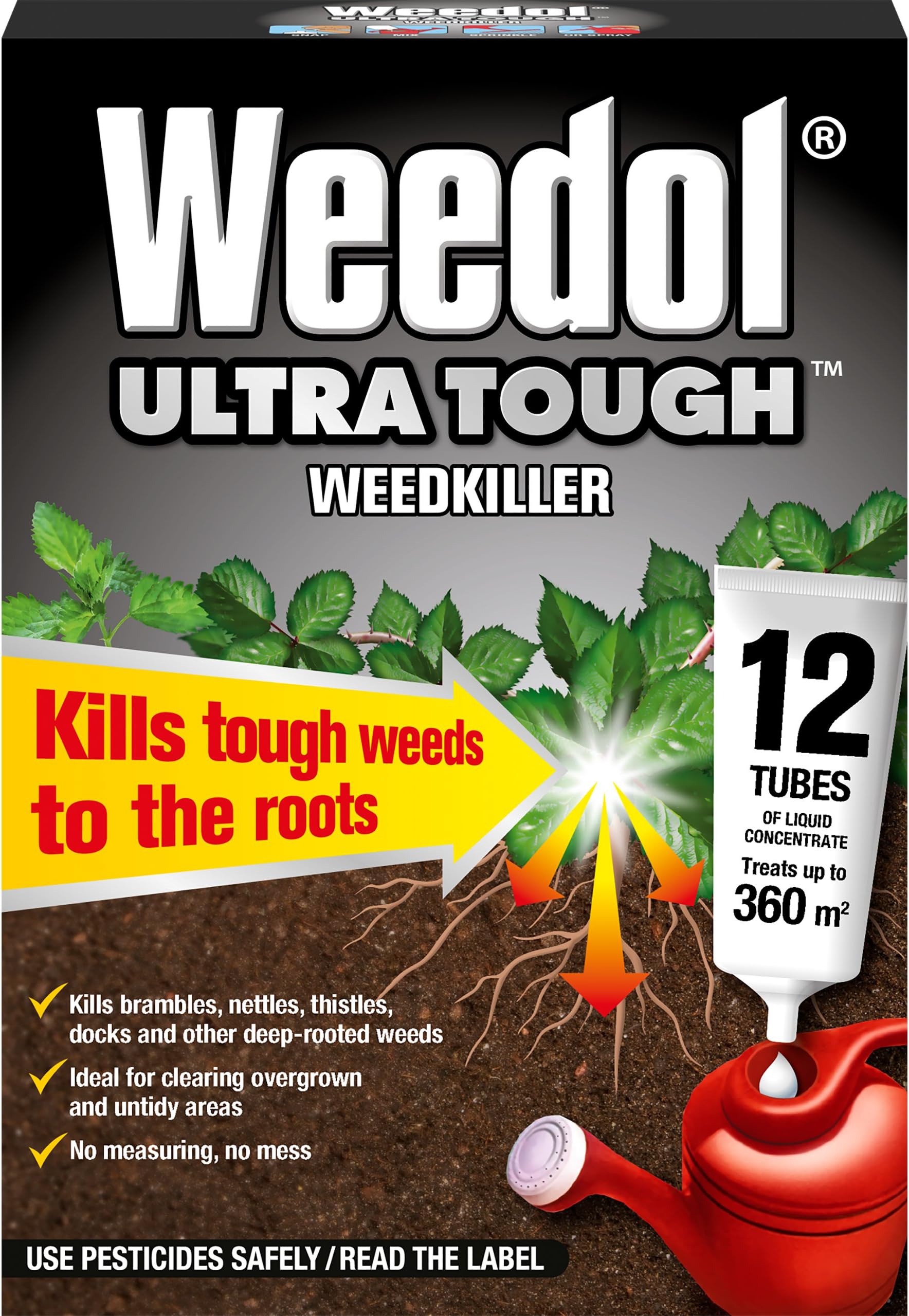 Weedol Ultra Tough Weed Killer Liquid Concentrate, 12 Tubes Amazon.co