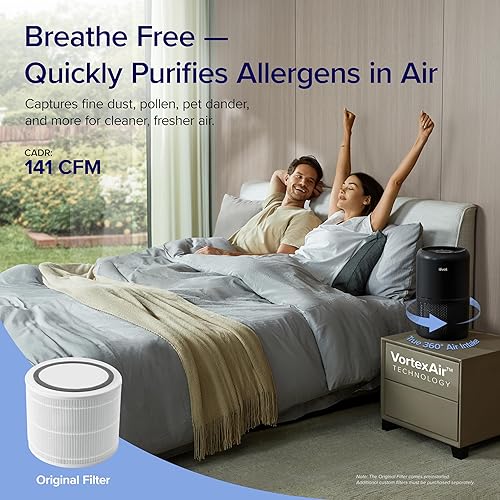 Miniatura 6 de LEVOIT LV600S Humidificadores inteligentes de niebla cálida y fría para el hogar, dormitorio, habitación grande y purificador de aire para alergias