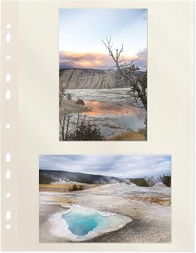 MASHPAPER Photo Card/Photo Sheets White Self-Adhesive 50 Sheets Acid-free white cardboard 190 g/m  with Euro holes for ring albums including protective film format 230 x 297 mm 65000450