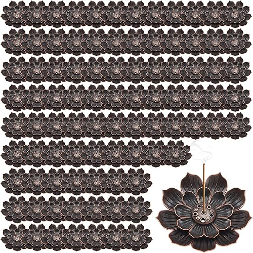100 piezas de incienso, palos de loto, quemador de incienso, cono, colector de cenizas, accesorios de fragancia para el hogar, decoración de