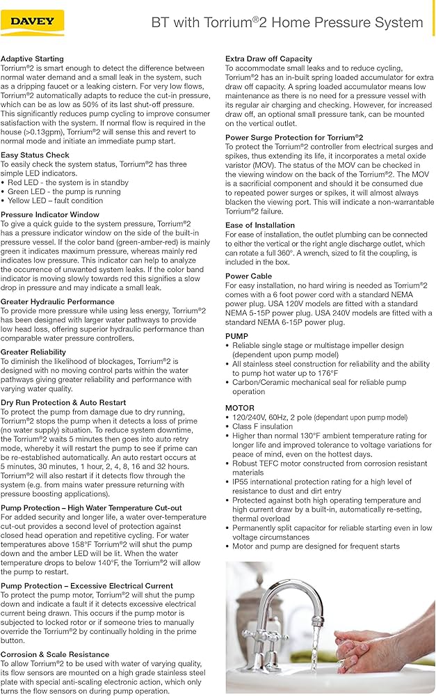 Davey Water Products BT1430 Home Pressure Booster Pump, 55 OFF