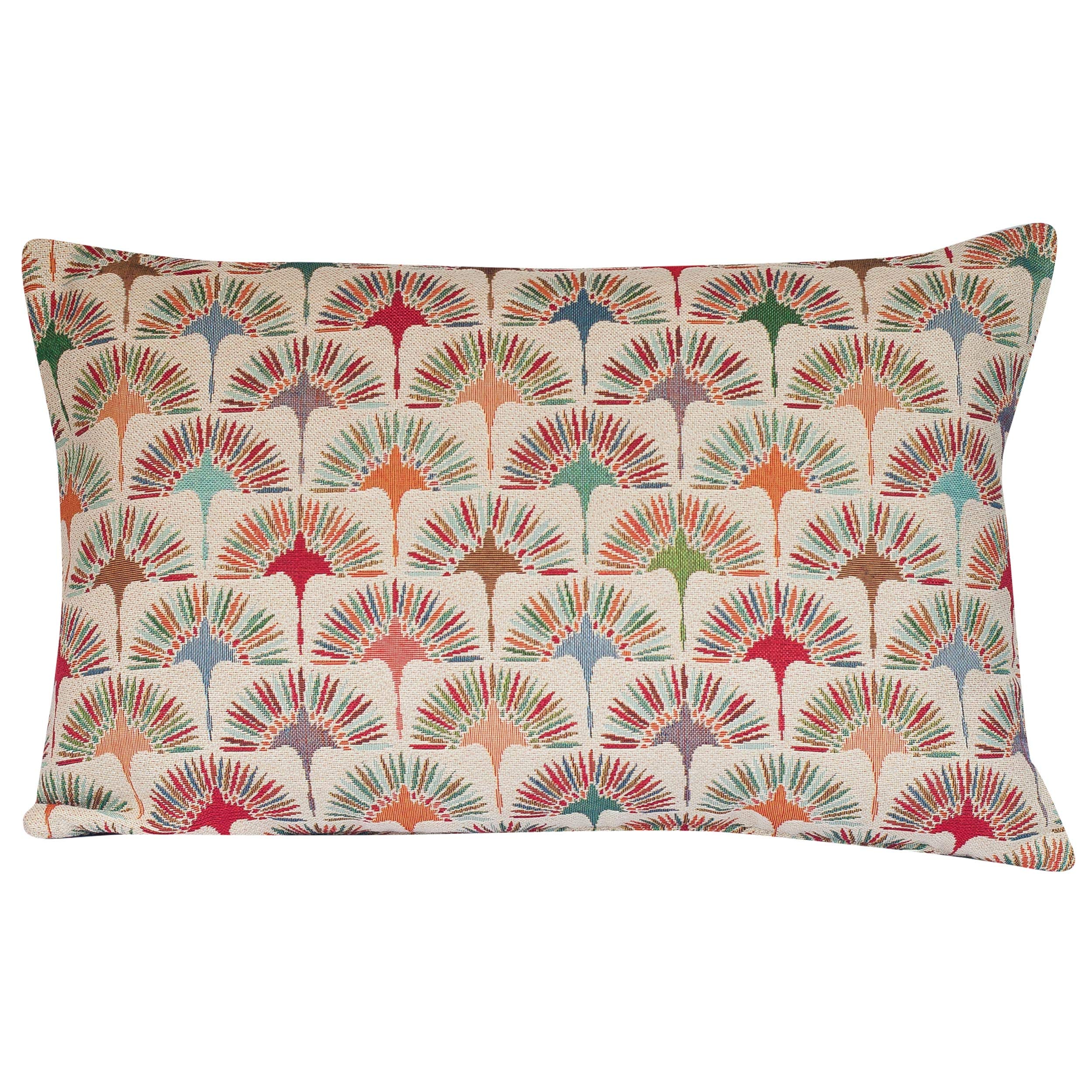 Linen Loft Multi Coloured Retro Dandelion Tapestry Xl Rectangular Cushion Cover. Double Sided Cover. Heavyweight Fabric. Geometric Floral Design. (58Cm X 38Cm Cover Only)