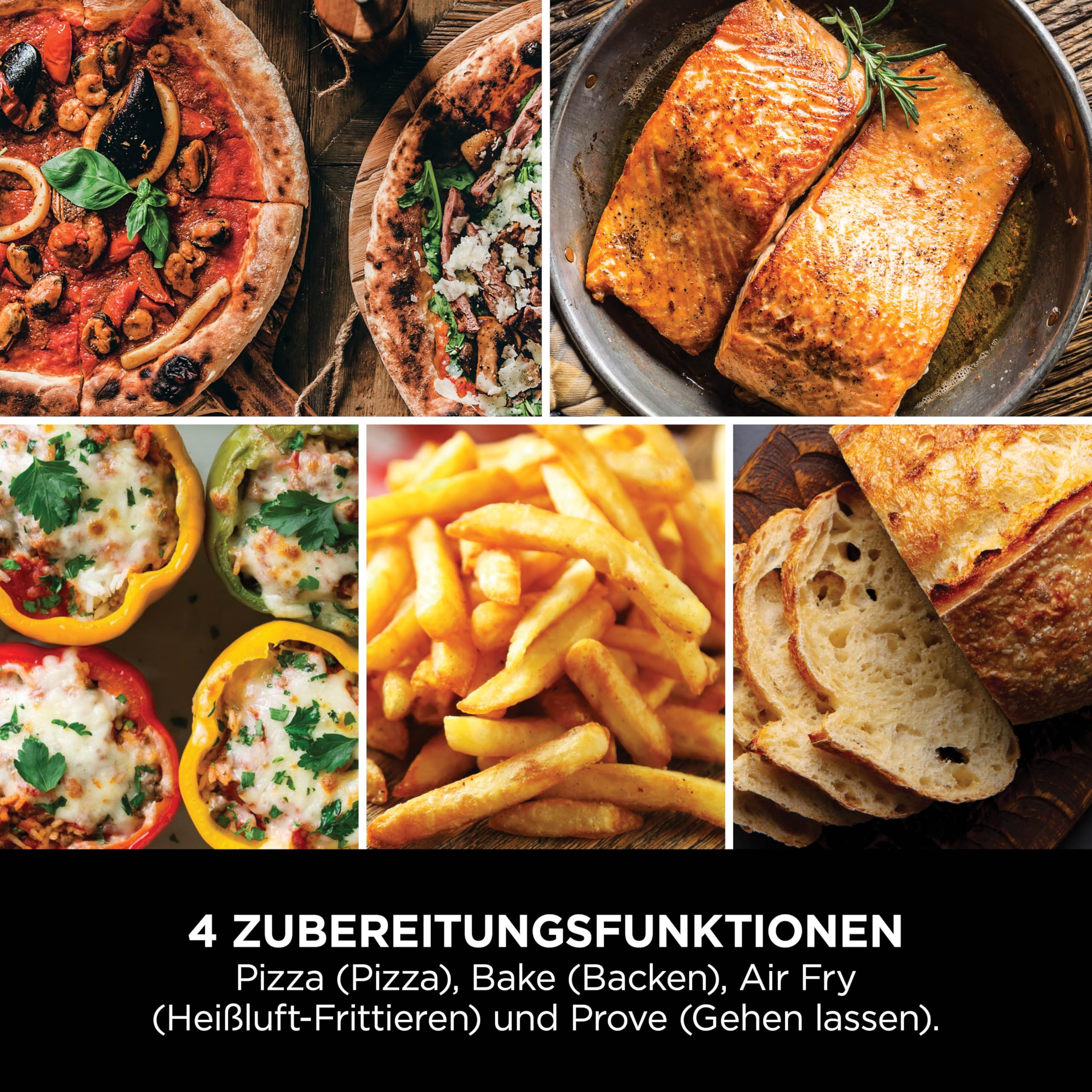 Ninja Artisan Outdoor-Pizzaofen Heißluftfritteuse 4 Funktionen 30-cm-Pizzastein Grün MO201AMZEU