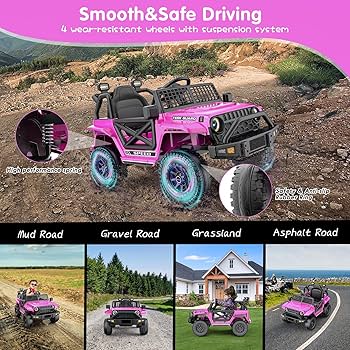 yunn☆kids LIFE Amazon.com: YunTopKids Ride On Truck,12V7AH Electric Jeep