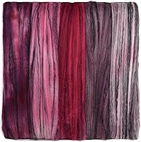 Vista 33 de Tencel Merino superfino teñido a mano para hilar y fieltro. 5 onzas, neblina púrpura