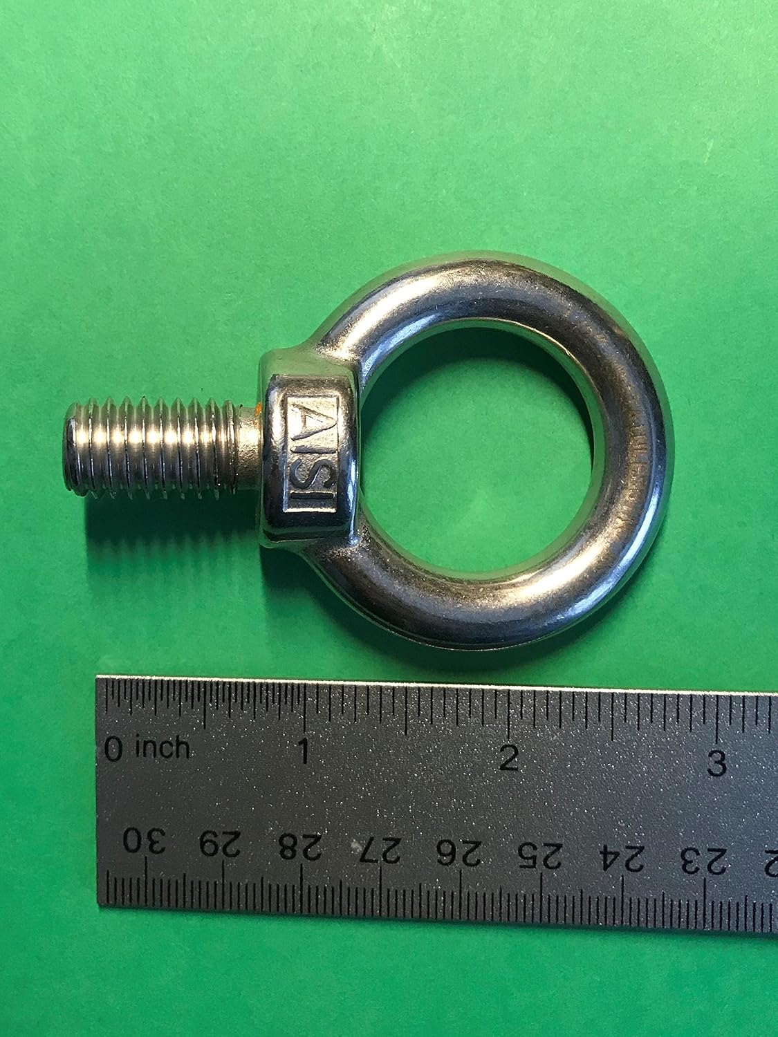 US STAINLESS Stainless Steel 316 1/2" Lifting Eye Bolt 1/2" Whitworth Pitch of 1/2"-12 Marine Grade