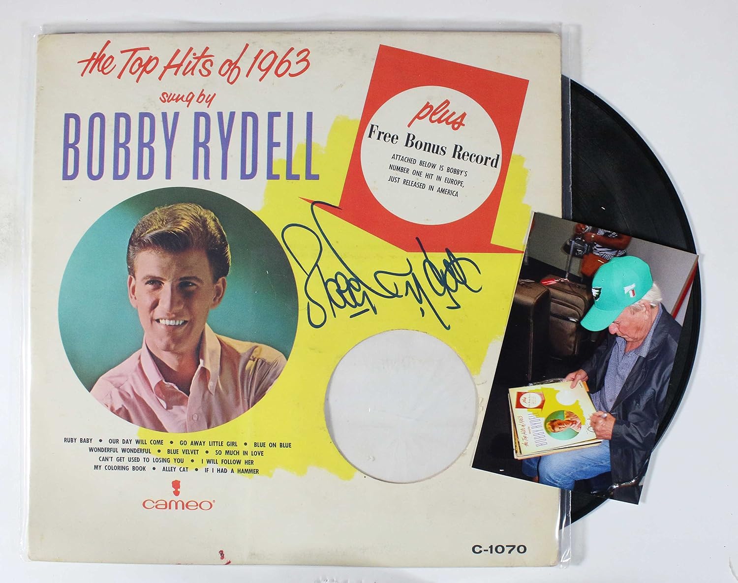 Bobby Rydell Signed Autographed "The Top Hits of 1963" Record Album w ...