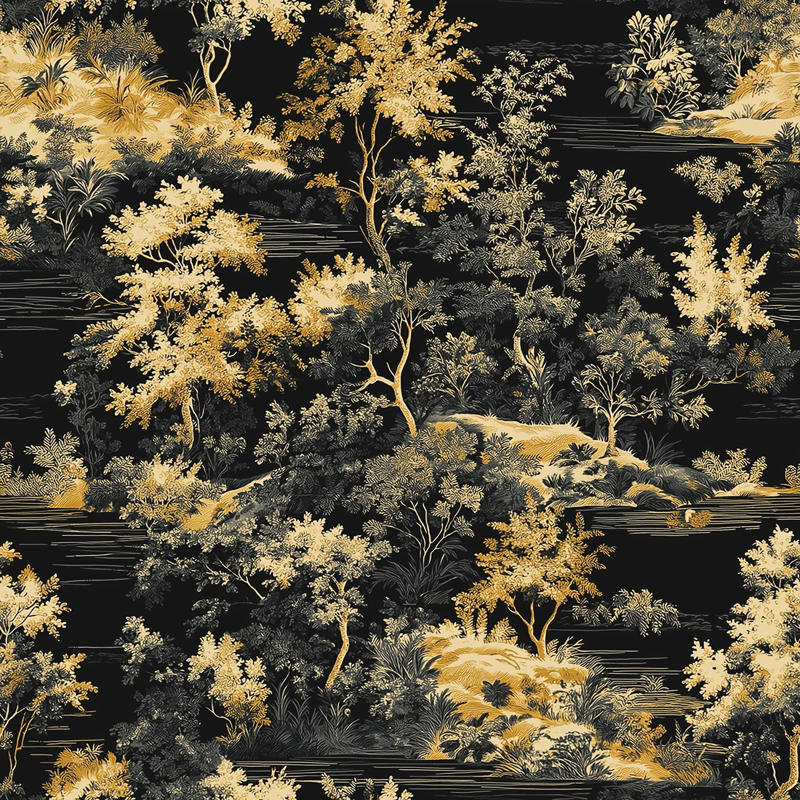Papel tapiz negro y dorado vinilo autoadhesivo para muebles de cocina y pared de dormitorio