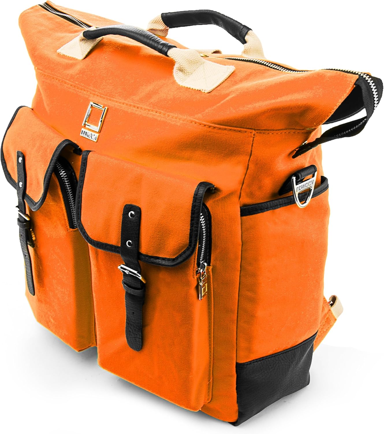 Lencca Mini Phlox Backpack Orange Carry on Bag fits Microsoft Surface Pro 4, Pro 3, Surface 2 Pro