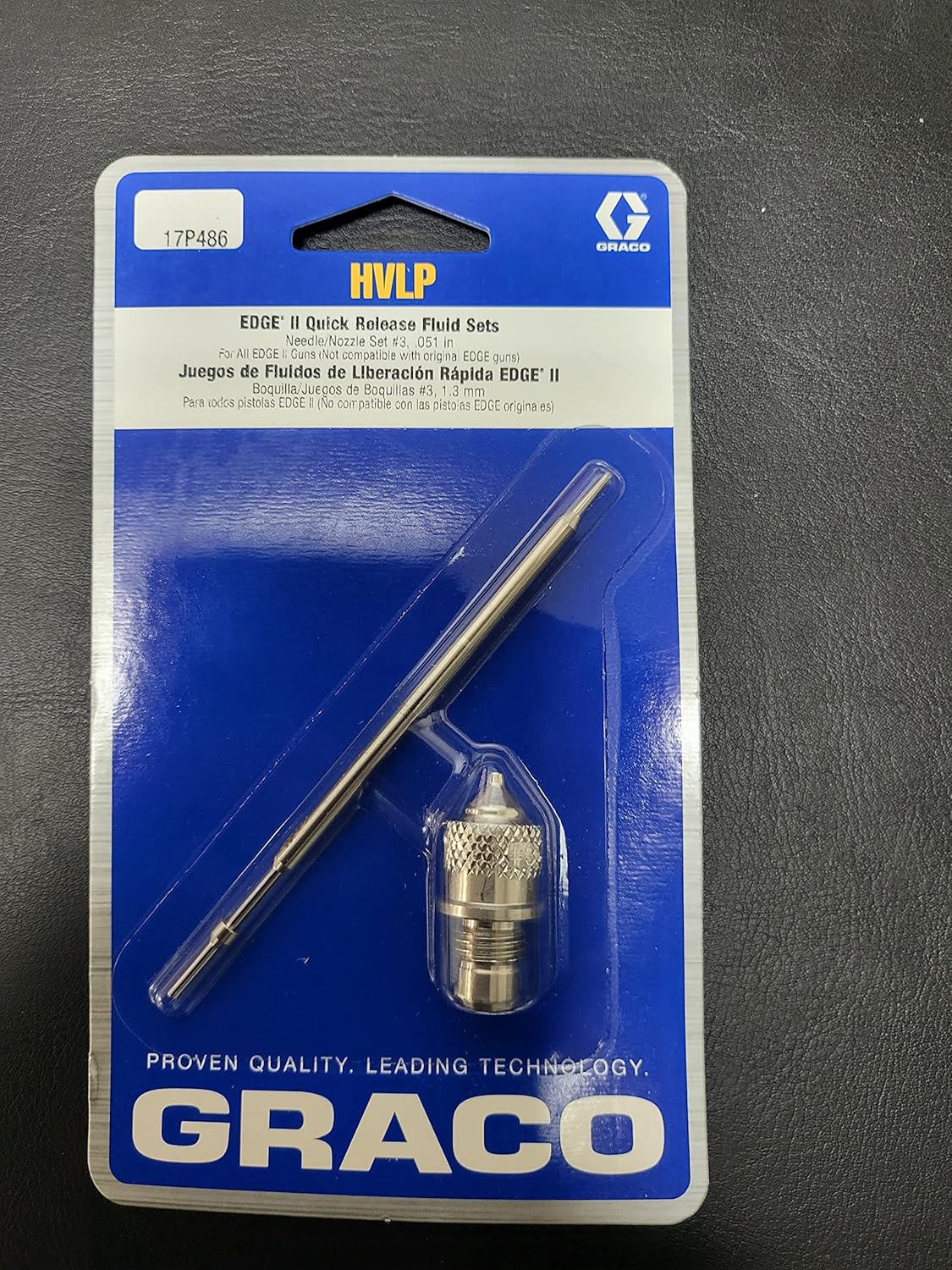 Graco HVLP Quick Release Fluid NeedleNozzle Set Edge II