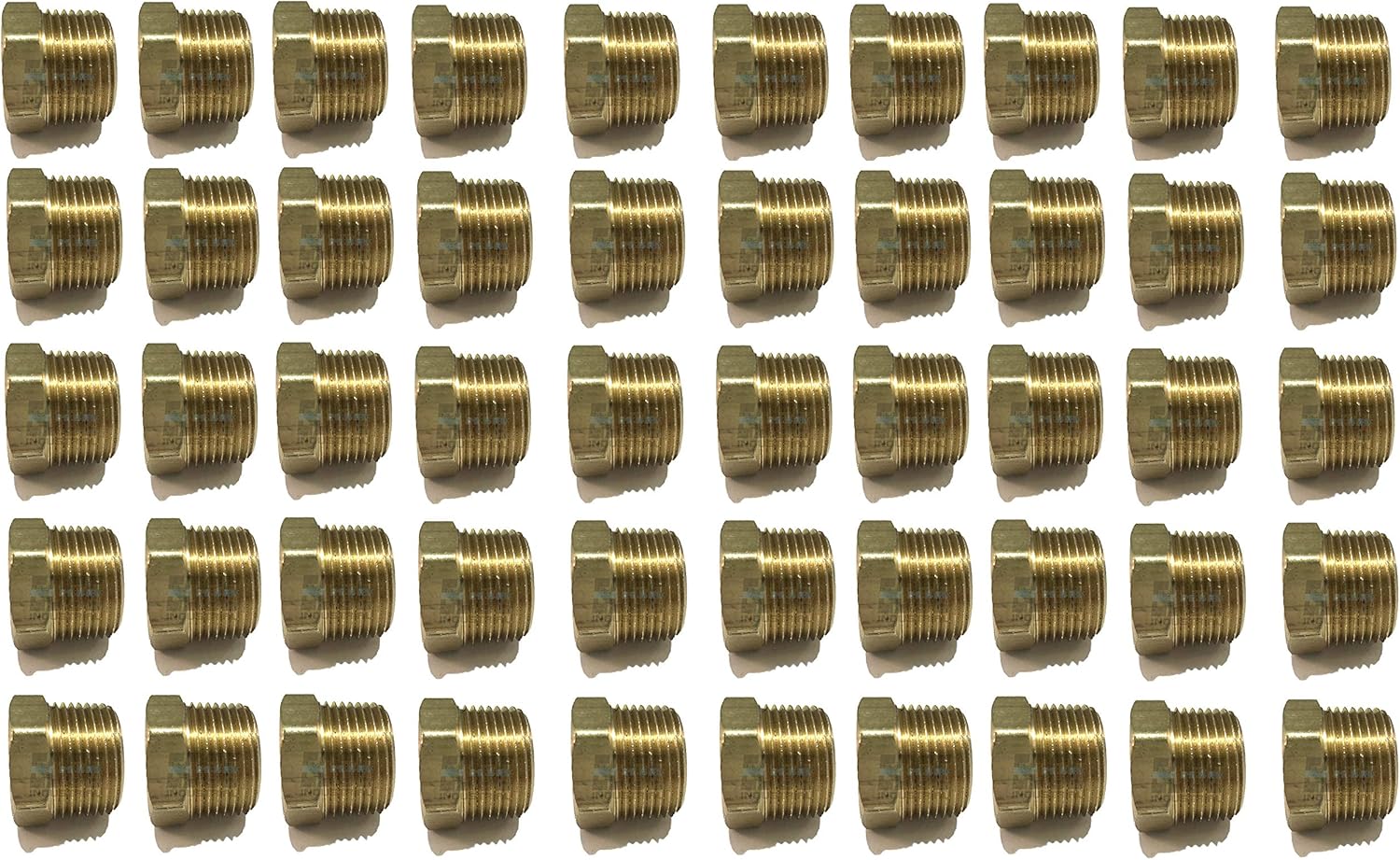 Brass CORED HEX Plug 3/4" Male NPT MNPT Fuel/AIR/Water/Oil/Gas WOG (Qty 010)