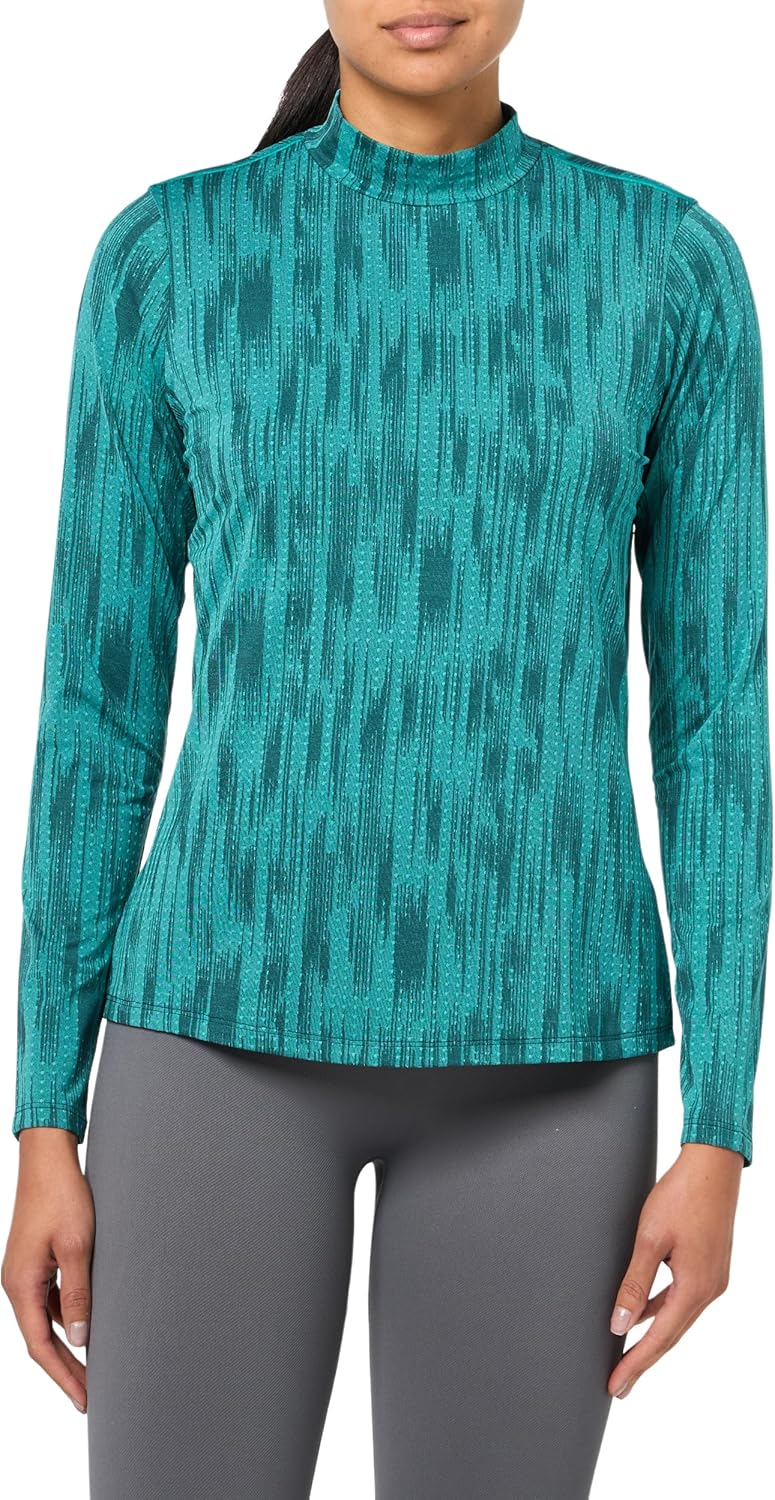 adidas Women's Ultimate365 Jacquard Long Sleeve Mock Neck Top
