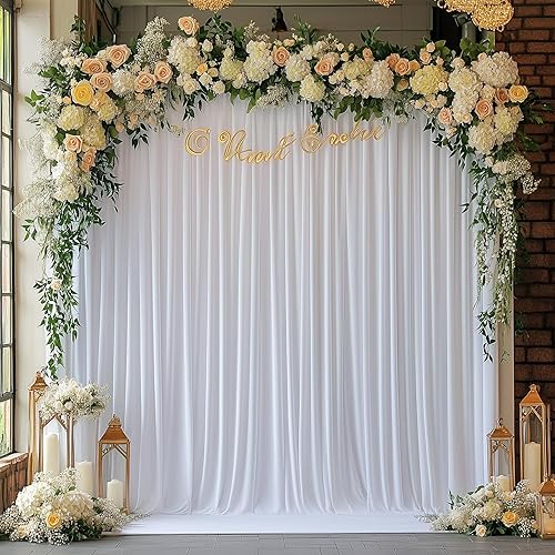 Paneles de cortina tipo telón de fondo negro sin arrugas, de 10 x 10 pies, cortinas de poliéster negro para telón de fondo, fotografía, boda,