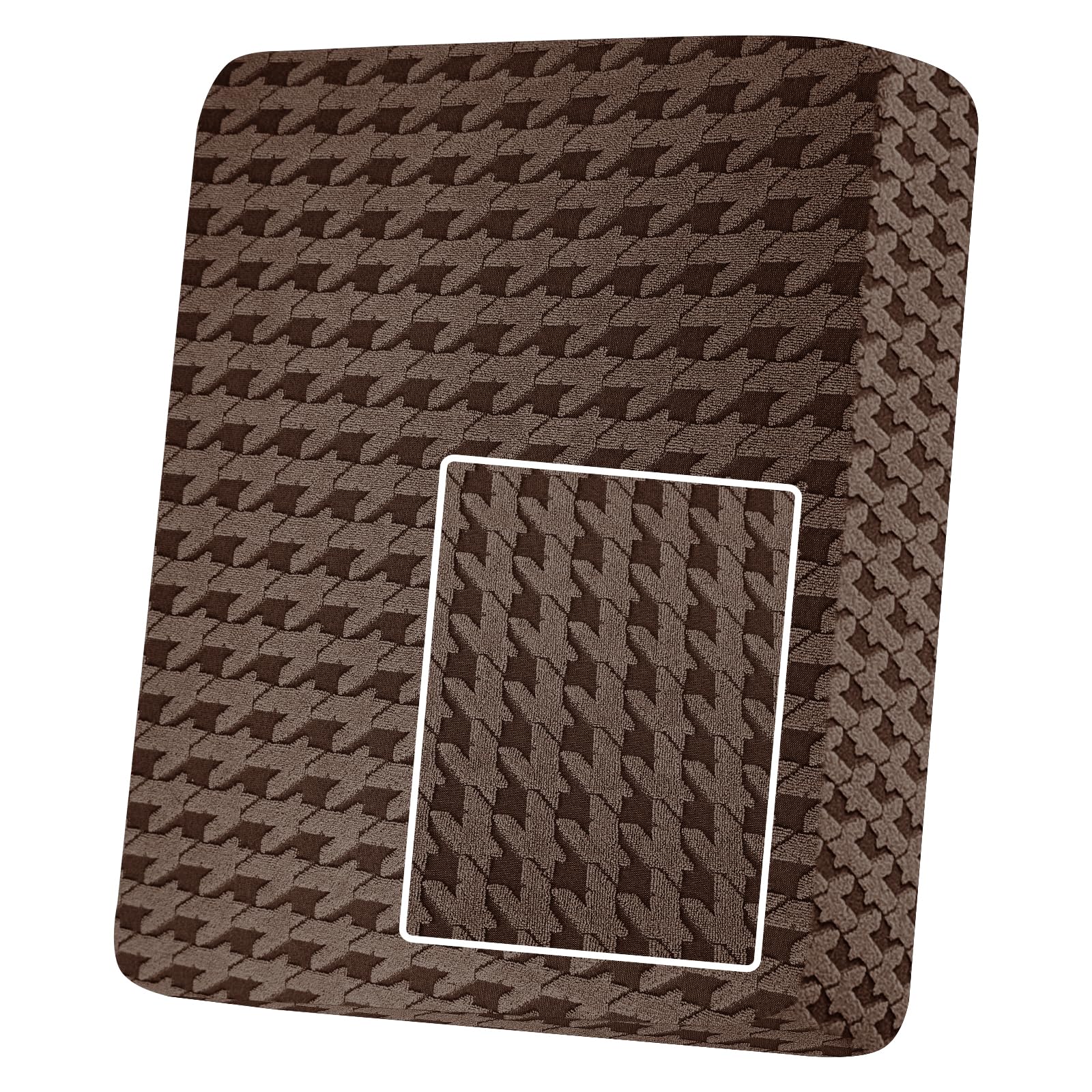 MAXIJIN Couch Seat Covers for Sectional Sofa, Stretch Sofa Seater Cover, Couch Seat Slipcover Protector Replacement for Individual Cushion with Elastic Bottom (Brown, Large 1 Seater)