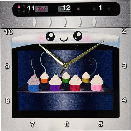 Miniatura 1 de 3dRose dpp_58309_2 Lindo horno sonriente Kawaii Happy Smiling relleno con cupcakes para hornear, para chefs amantes de la comida y fanáticos de la