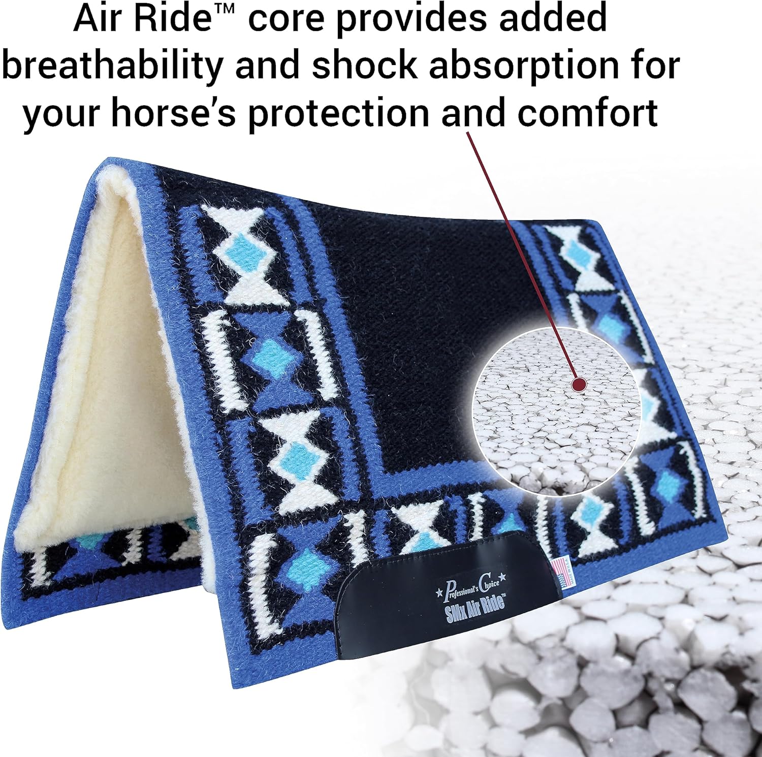Professional's Choice Comfort-Fit SMX Air Ride Pad | Absorbs Shock & Improves Saddle Fit | Hourglass