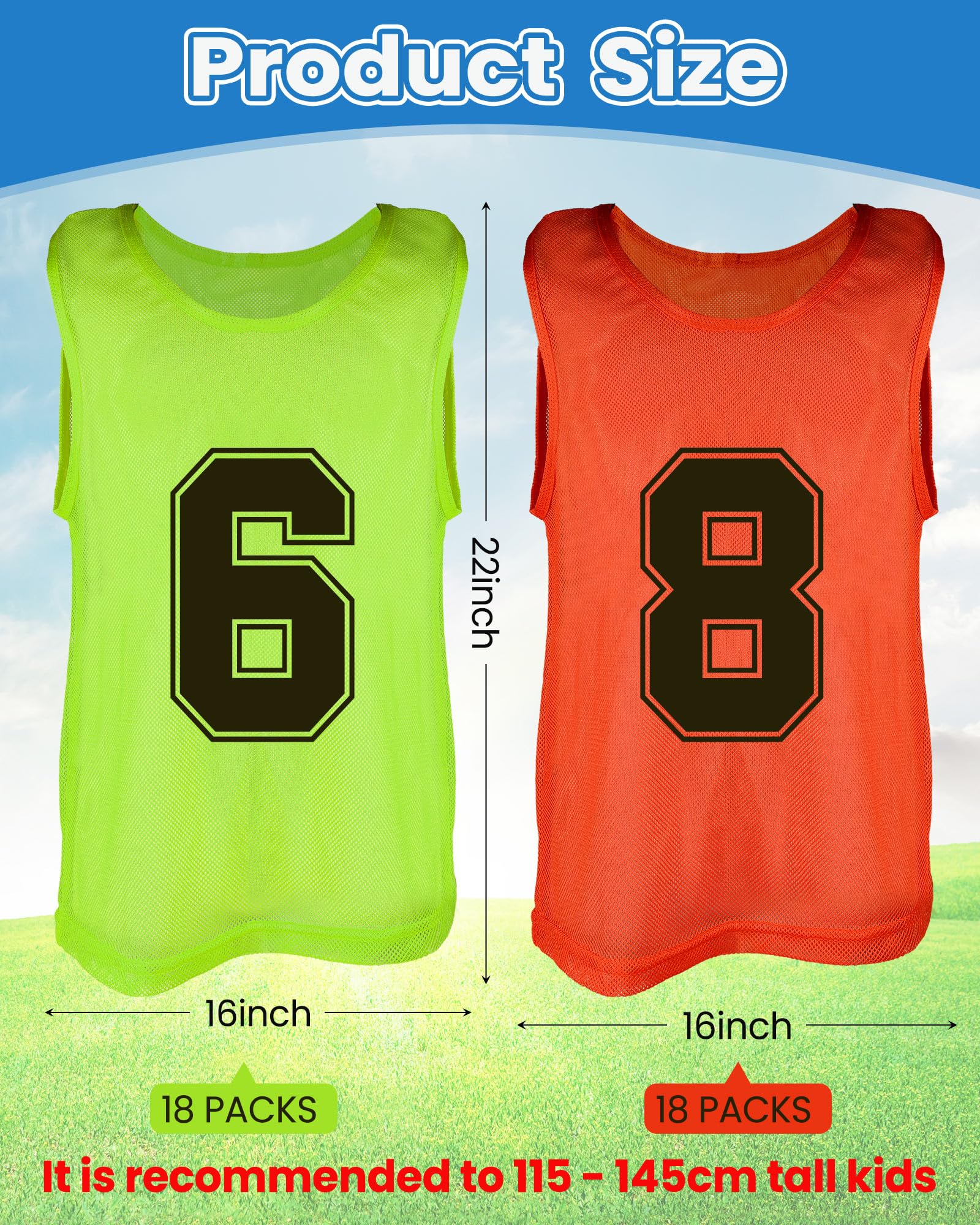 36 Stück Pennies für Sport, Jugendliche, Fußball-Trainingstrikot für Erwachsene, Basketball, Fußball, Hockey, Pinnies, Kinder, Scrimmage Trikots
