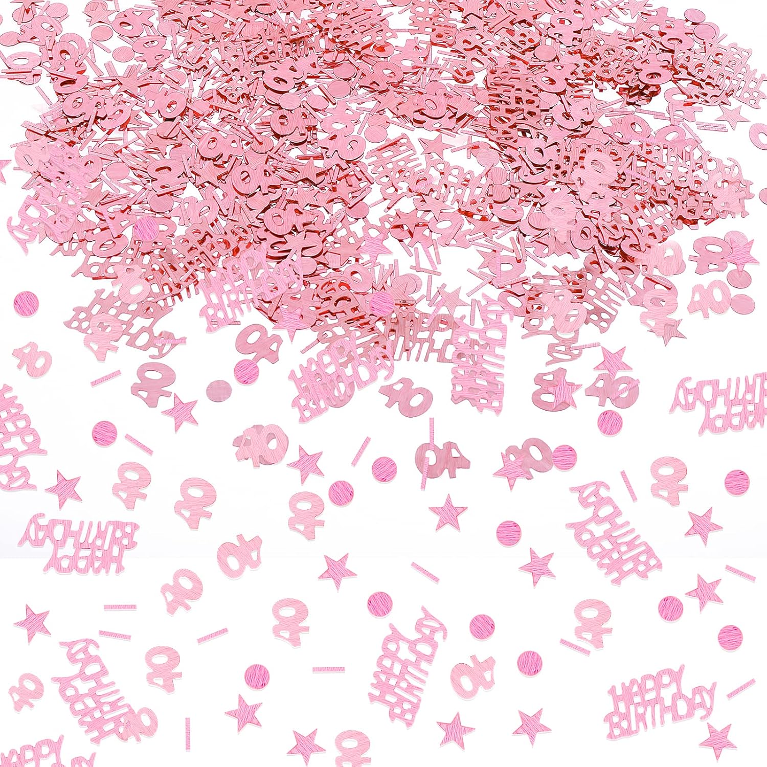 700 Pieces Happy Birthday Confetti Number 40 Metallic Sequins Table