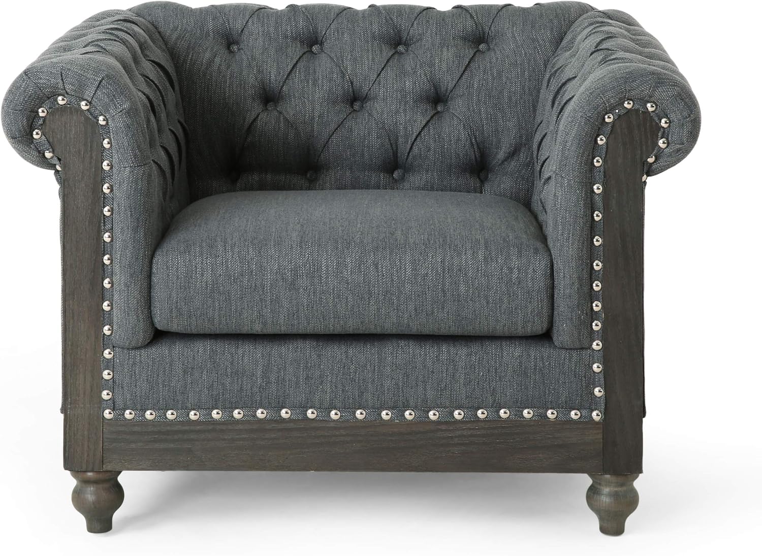 Amazon｜Christopher Knight Home Castalia クラブチェア チャコール+ブラック｜ダイニングチェア オンライン通販