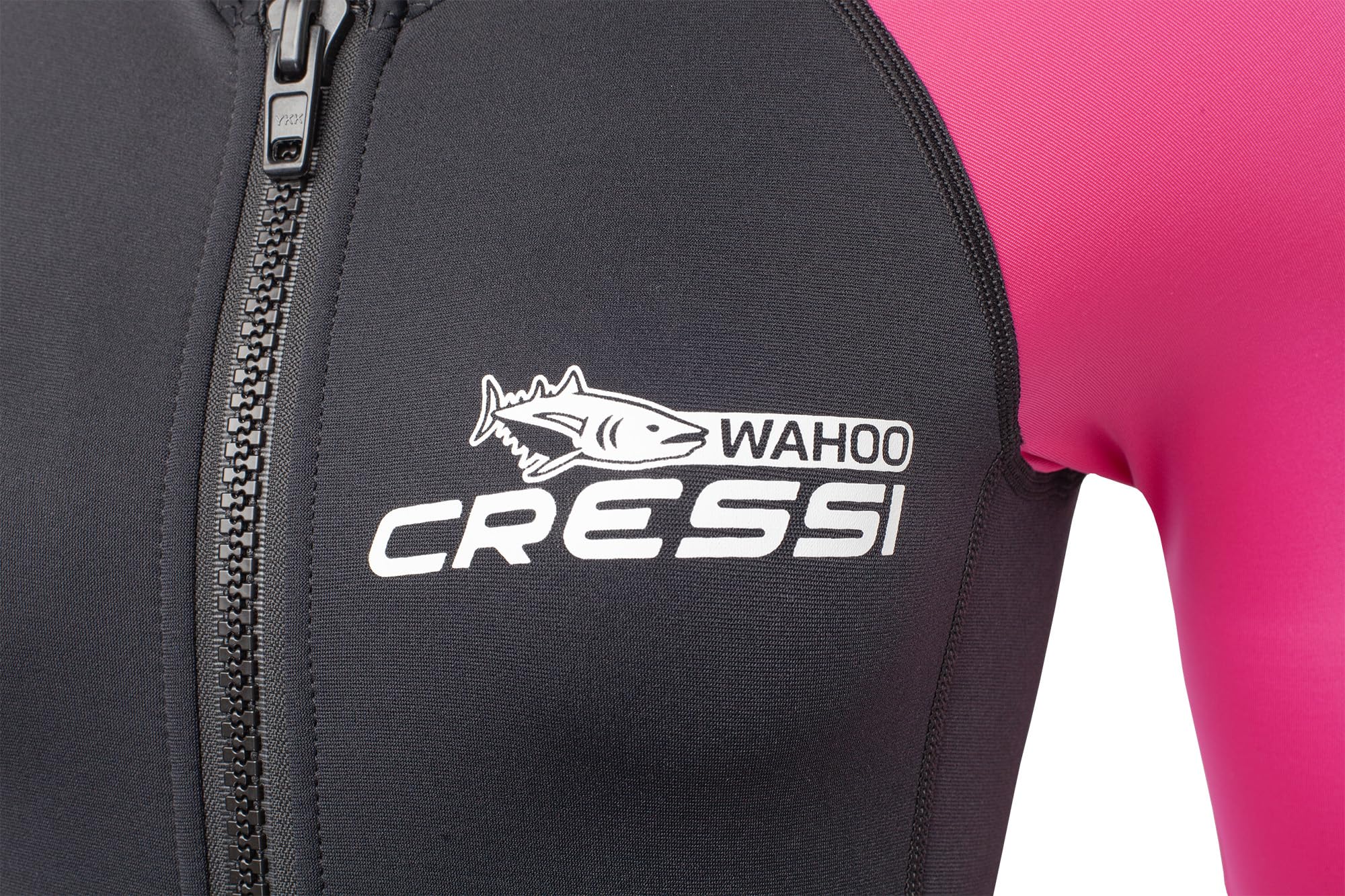 CRESSI Wahoo Lady Monopiece kombinezon czarny/różowy 2 mm XS/1 - damski jednoczęściowy kombinezon z miękkiego neoprenu 1,5/2 mm i elastanu idealny do różnych aktywności wodnych, czarny/różowy, XS/1