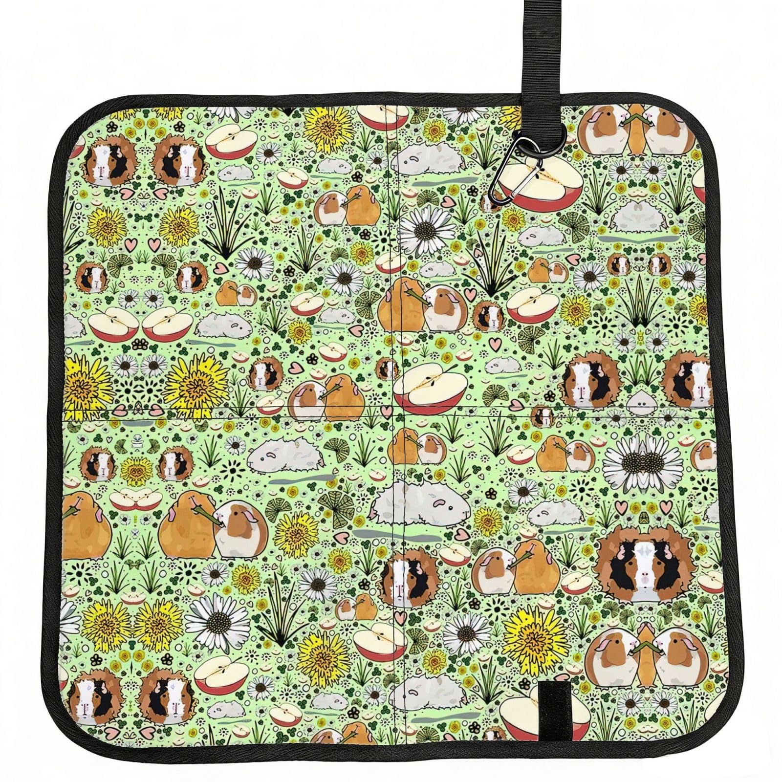 VCzsdff Guinea Pig Print Portable Seat Cushion Folding Bleacher Pad Compact Picnic Sitting Mat Polyester 40cm