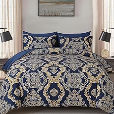 Madison Park Nisha Sateen Cotton Comforter Set, Breathable, Soft Cover, Trendy, All Season Down Alternative Cozy Bedding with Matching Shams, King/ California King, Orange 7 Piece