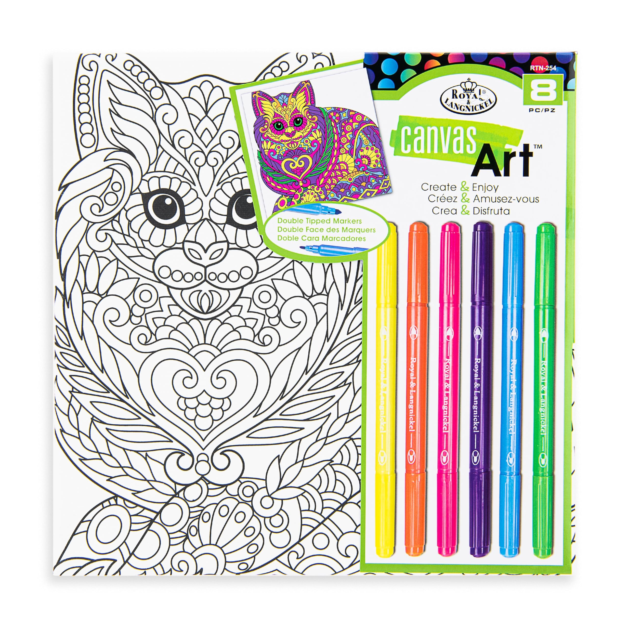 Royal and Langnickel - Canvas Art - Marker Art Set - Cat