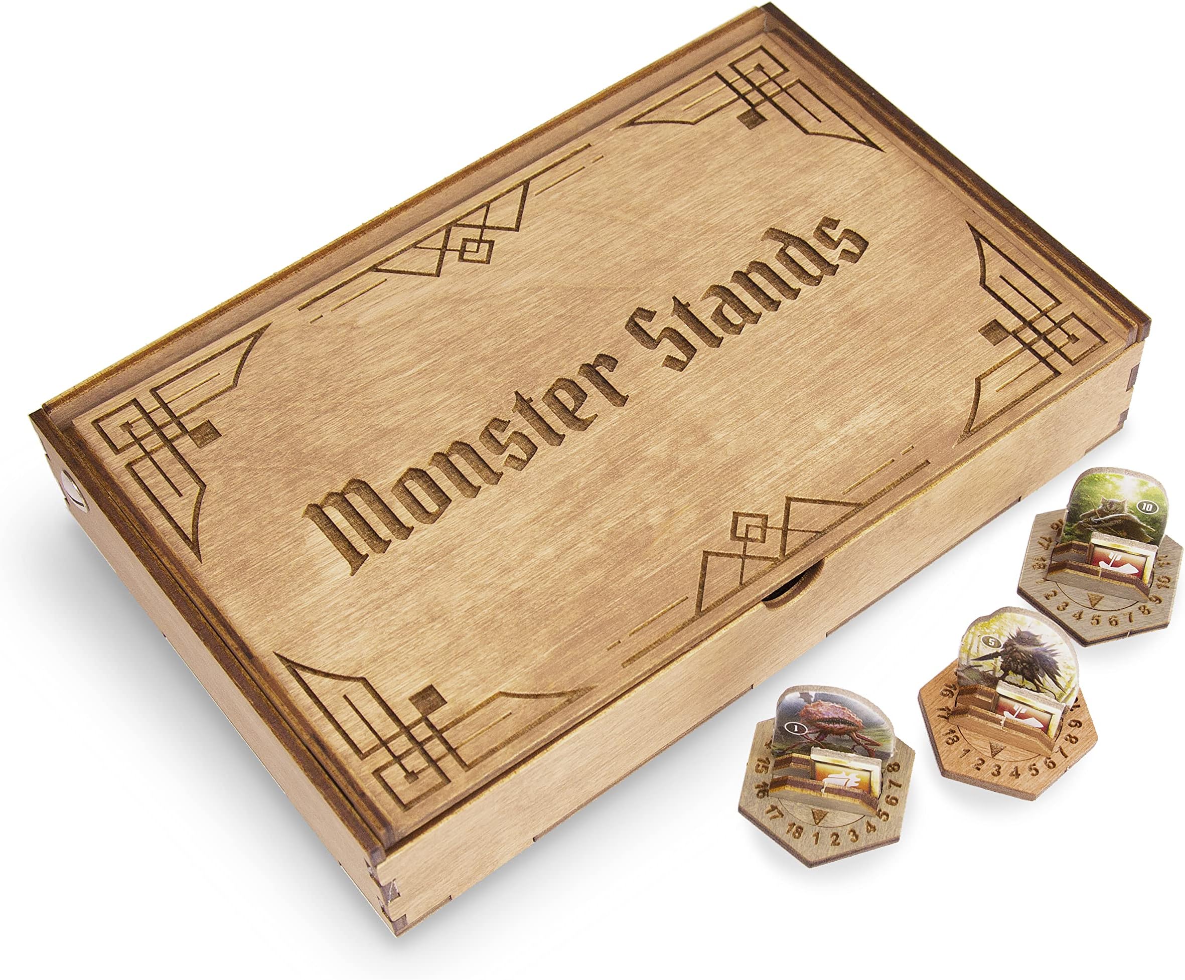 SMONEX Monster Stands 30 pcs Compatible with Gloomhaven Board Game - Board Game Stands with Health Tracker for Normal and Elite Monsters