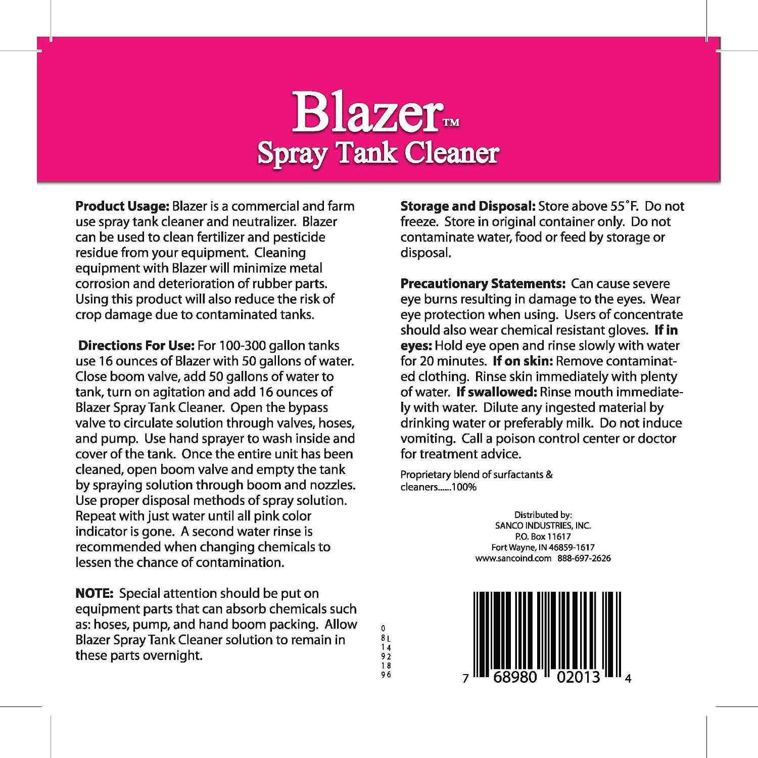 Liquid Harvest Blazer Spray Tank Cleaner, Gallon (128oz), for Cleaning All Chemical Solution Residue - Spray Tank Cleaner for Gardening and Lawn image 3