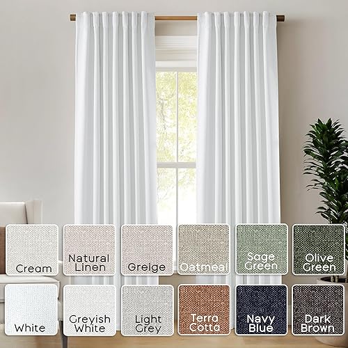 Miniatura 4 de PANELSBURG Cortinas opacas elegantes de 96 pulgadas de largo, 8 pies, aislamiento térmico, reducción de ruido, cortina de oscurecimiento para sala