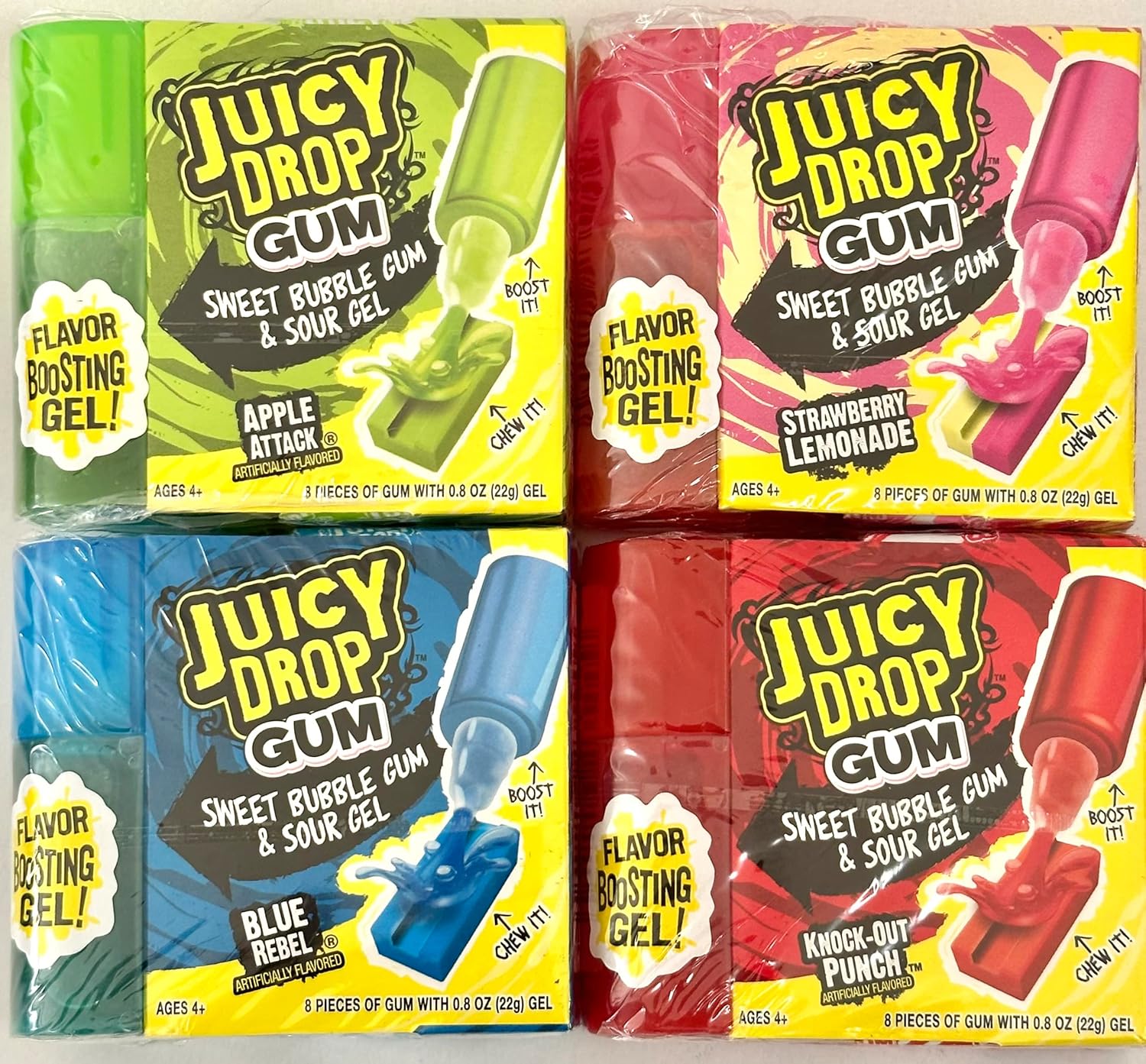 Amazon Juicy drop ジューシードロップ スイート バブルガムとサワージェル 4個 YouTube TikTok