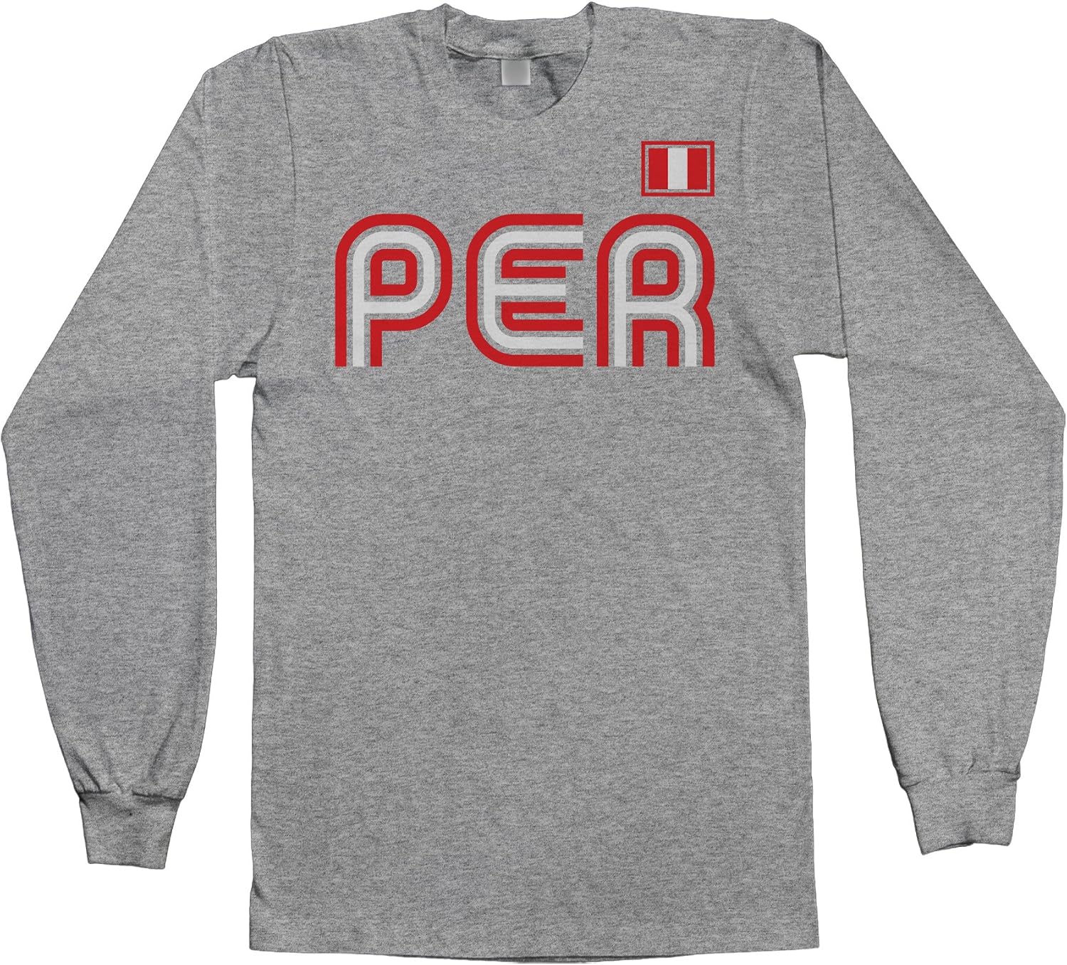 Threadrock Men's Peru Athletic Retro Series Long Sleeve T-Shirt