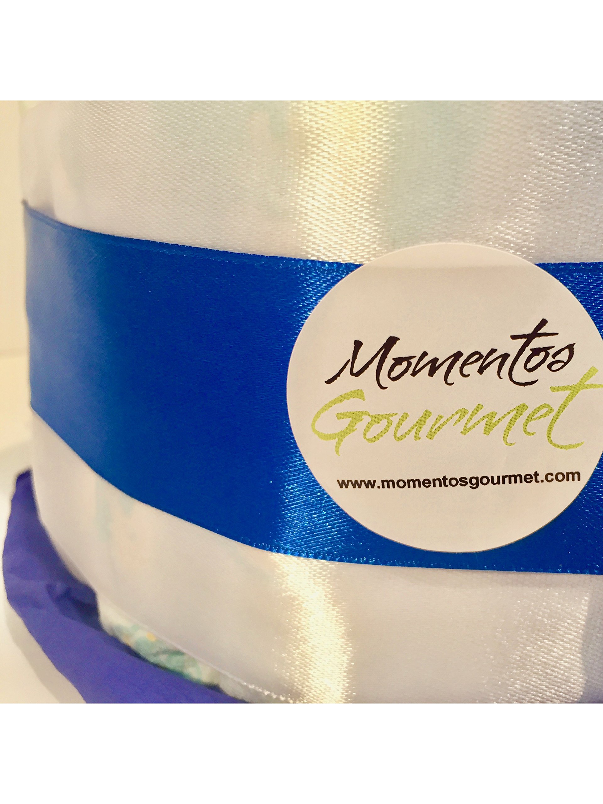 Tarta de pañales F.C.Barcelona MUSTELA (Talla 2 (3-6 kg)) by MomentosGourmet Añade tu dedicatoria personalizada. Regalo para bebé muy práctico. Cesta Canastilla recién nacido. Diaper Cake