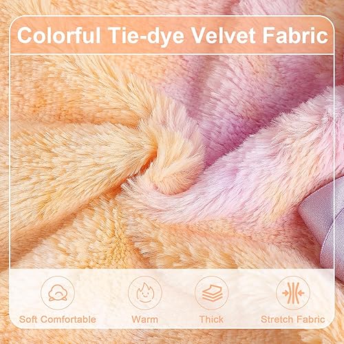 Miniatura 5 de Suéter de forro polar cálido para perros pequeños, niñas y niños, ropa de invierno para cachorros de teñido anudado para chihuahua, Yorkie Shih Tzu,