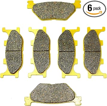 Front Rear Brake Pads for Yamaha V Star 1300 XVS1300A 2007-2015/ Deluxe XVS1300CTF 2013-2017/ Tourer XVS1300CT 2007-2017/ XVS 1300 A Midnight Star 2007-2013 FA199 FA319 Brakes MC0491