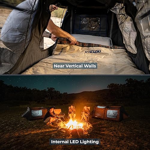 Miniatura 4 de Kakadu - Tienda de campaña de lona para 1 persona, tienda de campaña de polialgodón australiano, para todas las estaciones, impermeable, con colchón